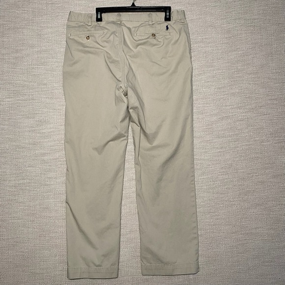 Polo Ralph Lauren Pants 36x30 (37x28.5) Mens Flat Front Chinos Classic Beige - Picture 3 of 8